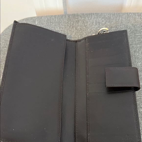 Gucci Beige and Brown Monogram Wallet GG canvas , Leather, New - Picture 2 of 7